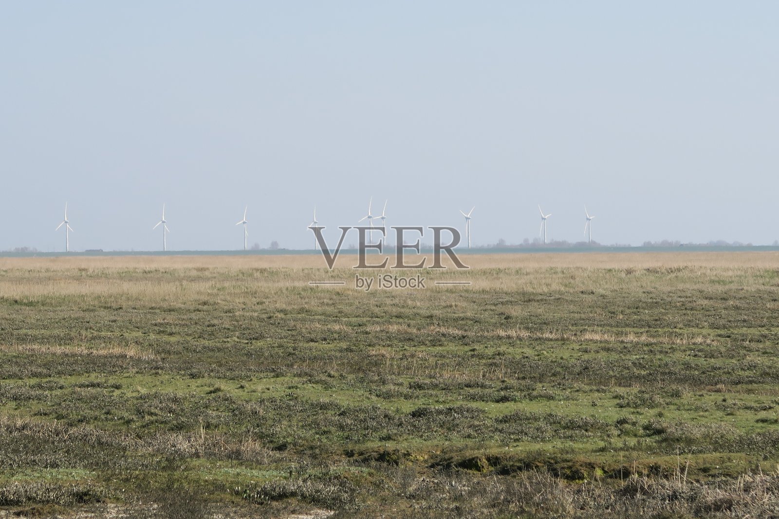 埃德斯泰特半岛上的风力涡轮机照片摄影图片