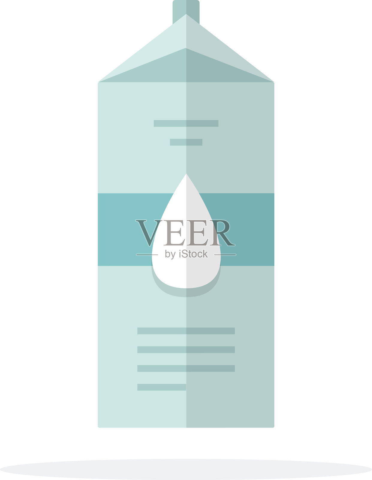 牛奶在纸包装扁平材料设计设计元素图片