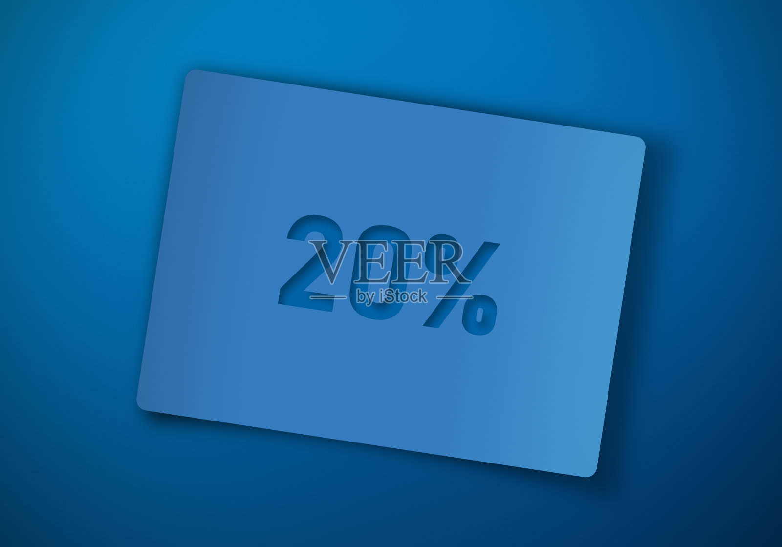 剪出编号为20%的卡片照片摄影图片