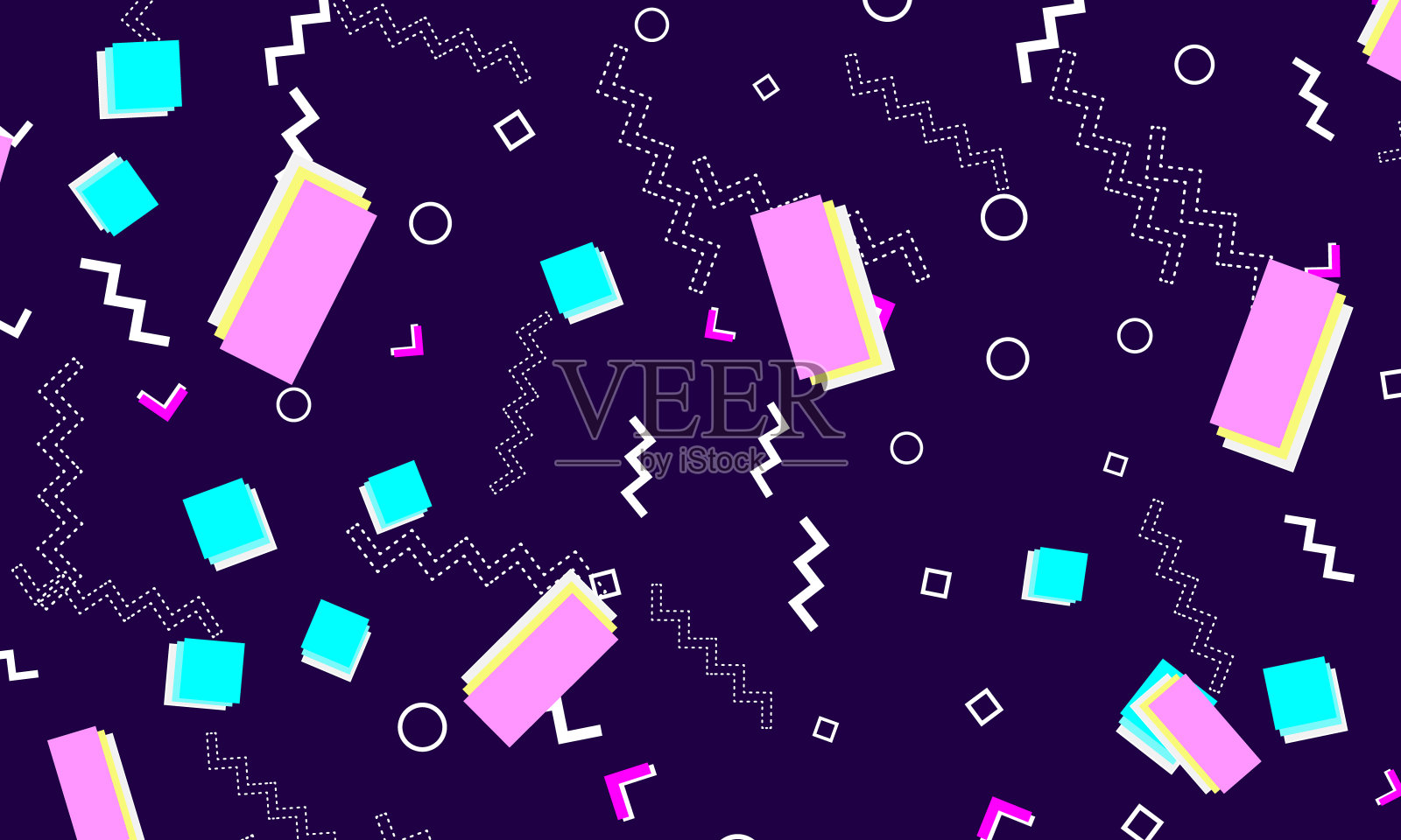 波普艺术设计。几何形状。模式。插画图片素材