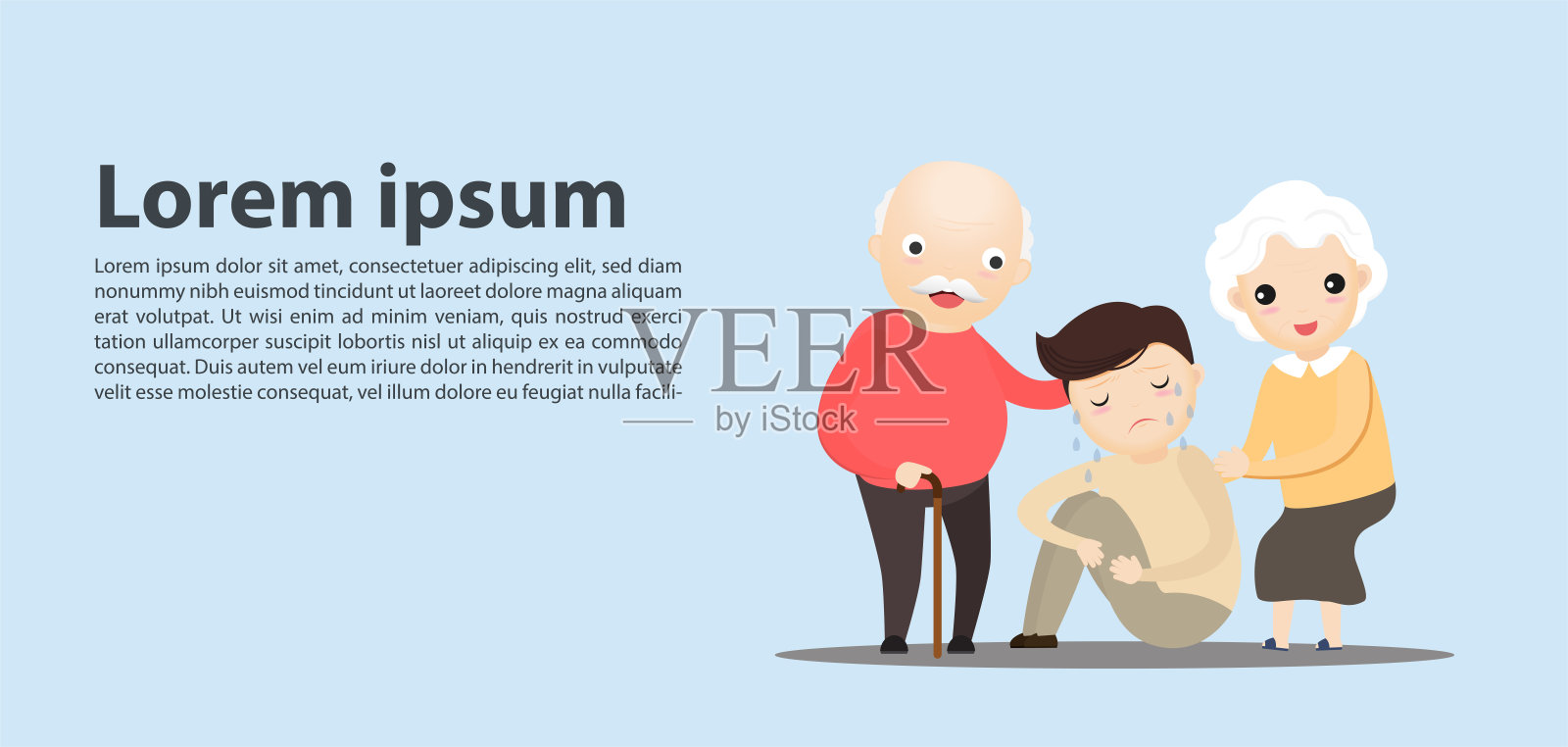 洗家庭的概念。插画图片素材