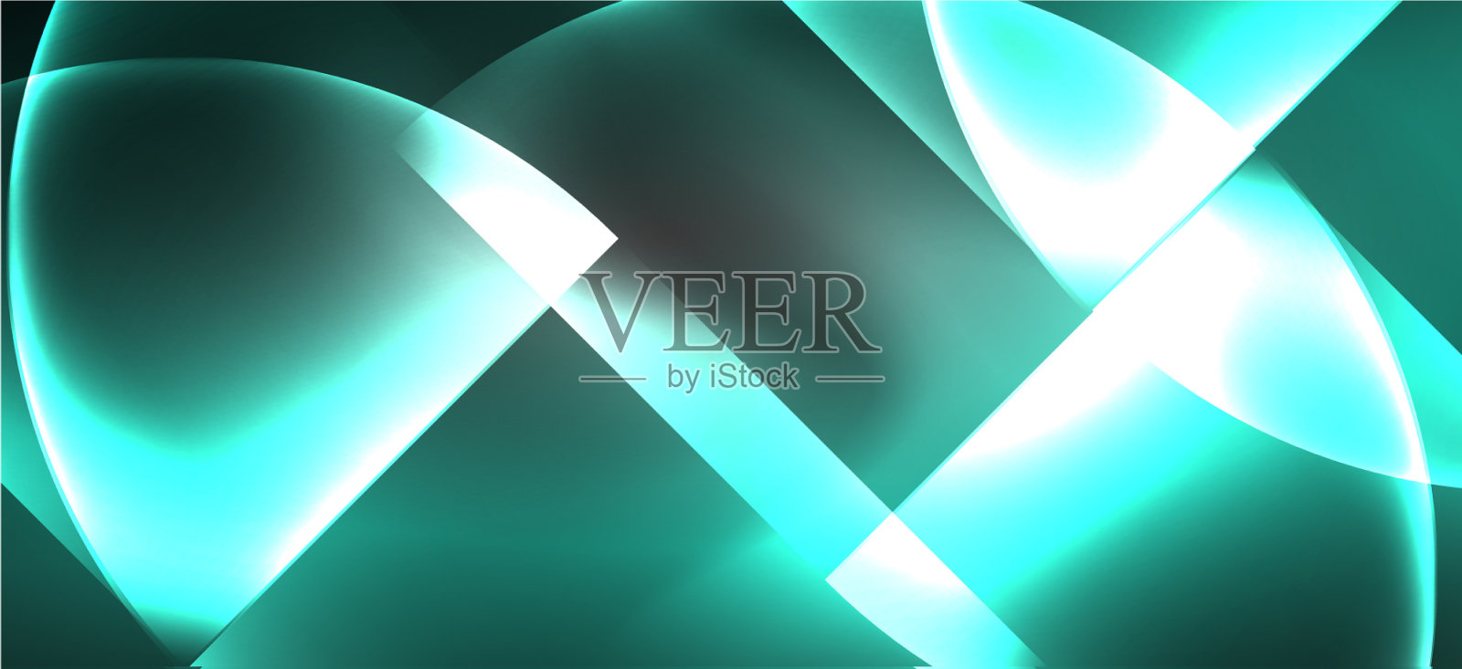 霓虹发光的科技线条，高科技的未来主义插画图片素材