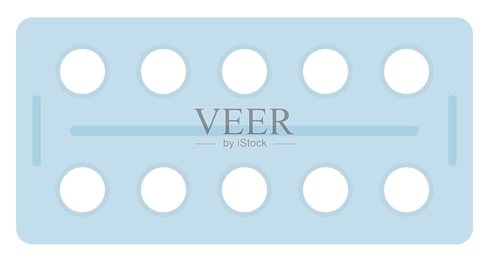 药丸在吸塑包装矢量图标平孤立插画图片素材