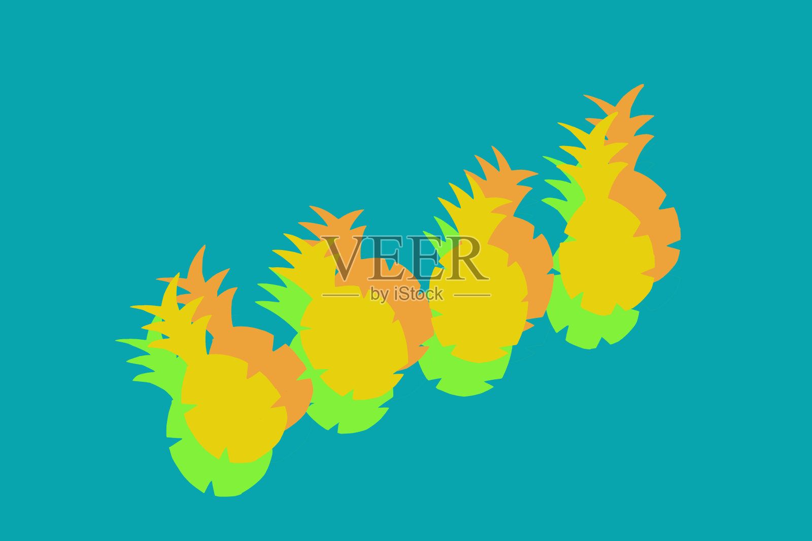 夏季热带背景插画图片素材