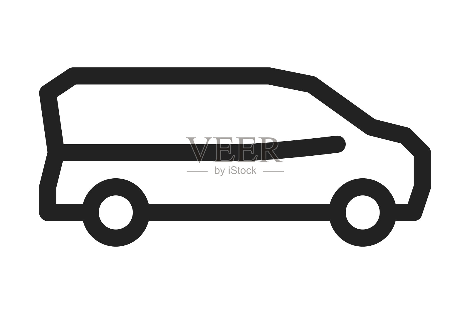 小巴图标-从运输，物流和机器图标集插画图片素材