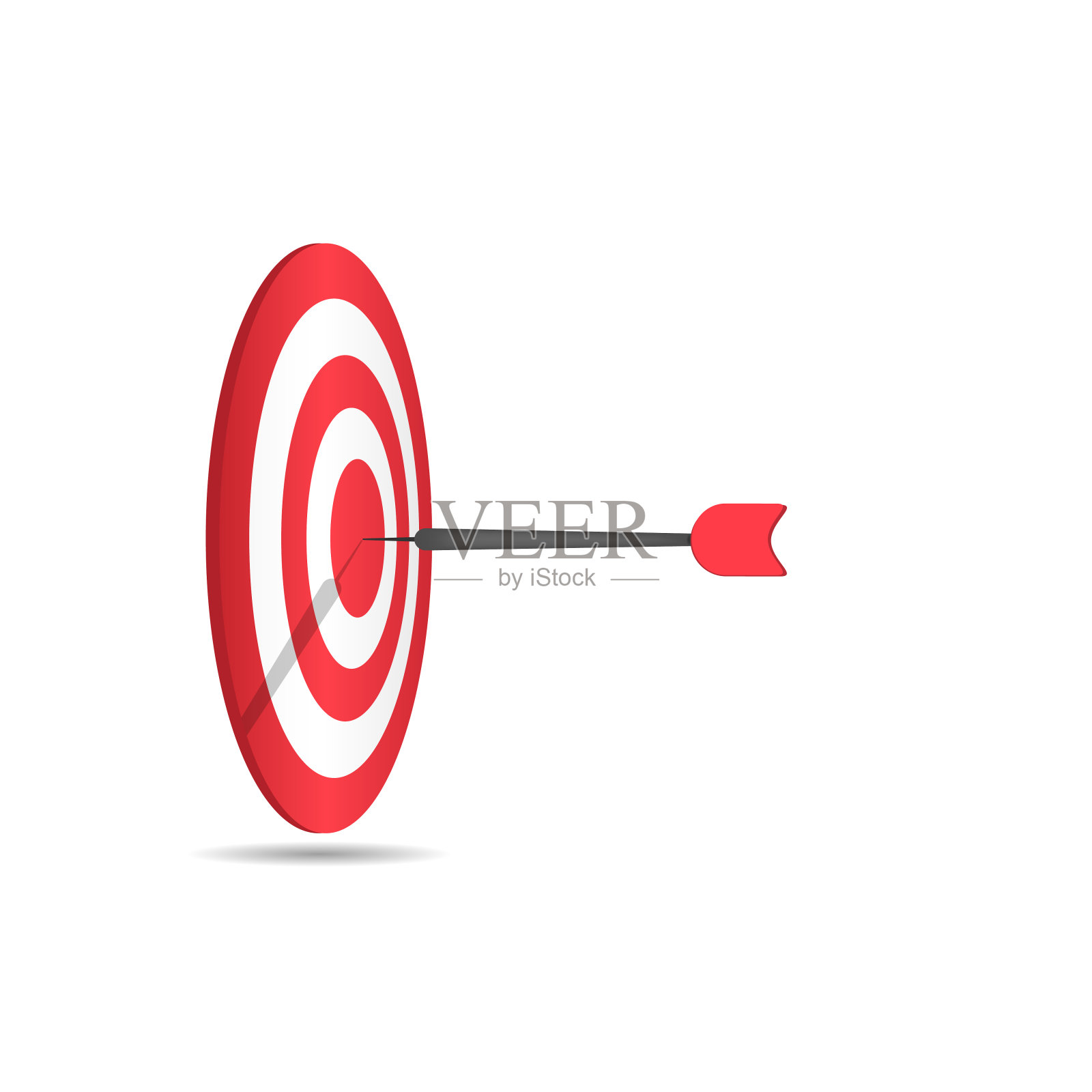 红色目标和箭头图标插画图片素材