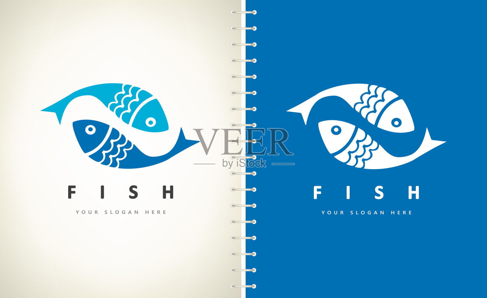 鱼。水下动物向量。插画图片素材