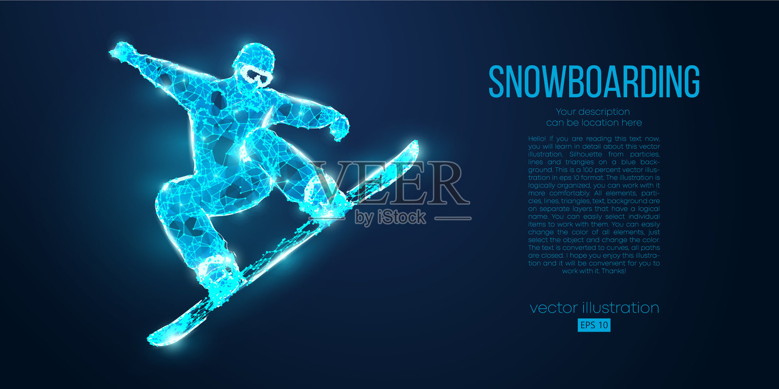 抽象剪影滑雪板跳台插画图片素材