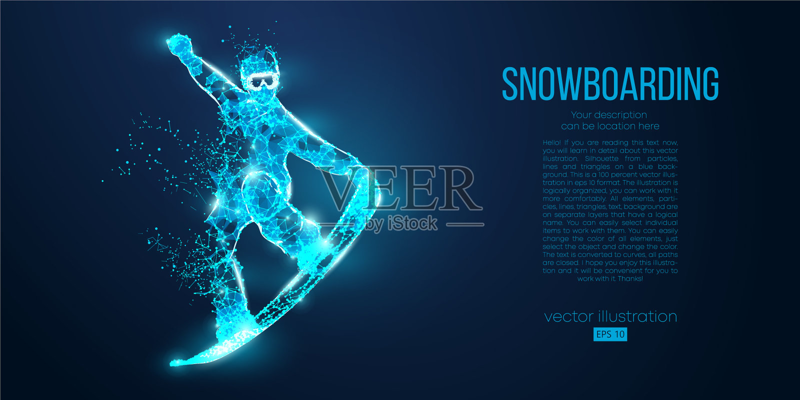 抽象剪影滑雪板跳台插画图片素材