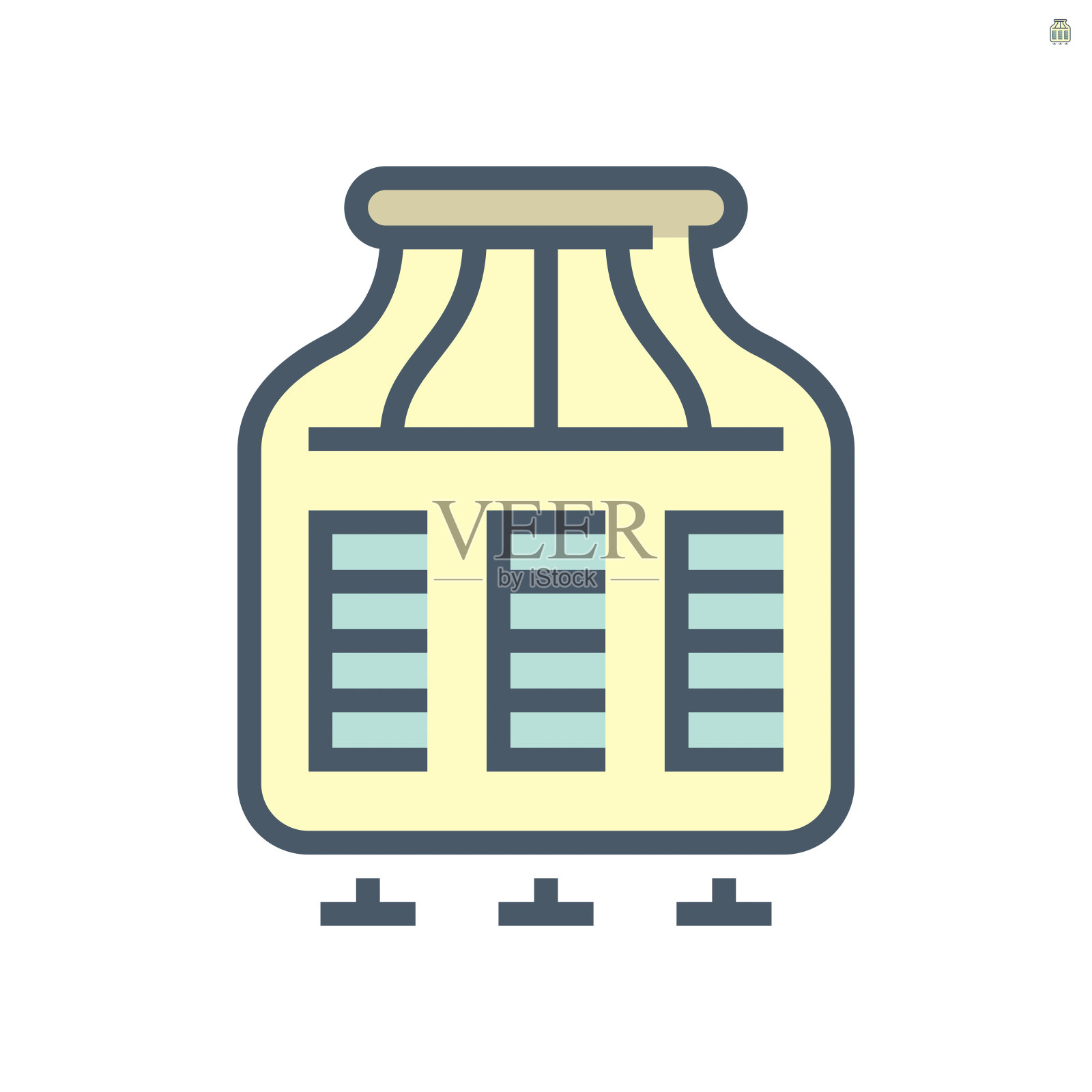 空调系统空压机部分矢量图标设计，64x64像素完美，笔画可编辑。图标素材