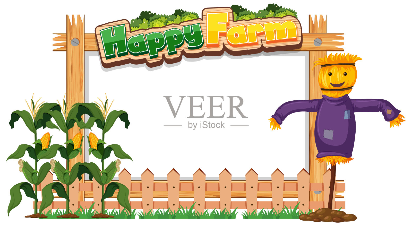 边框框架模板与园艺主题背景插画图片素材