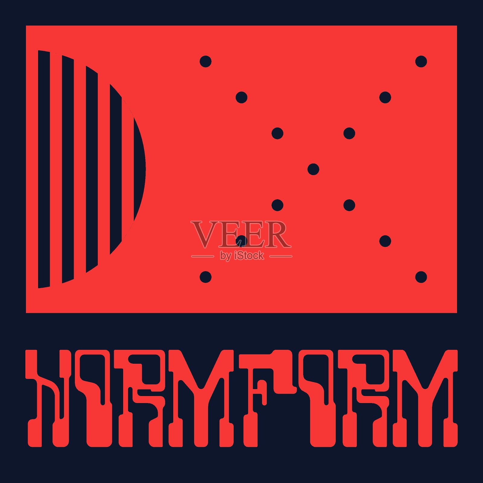 后现代正方形尺寸矢量覆盖模型插画图片素材