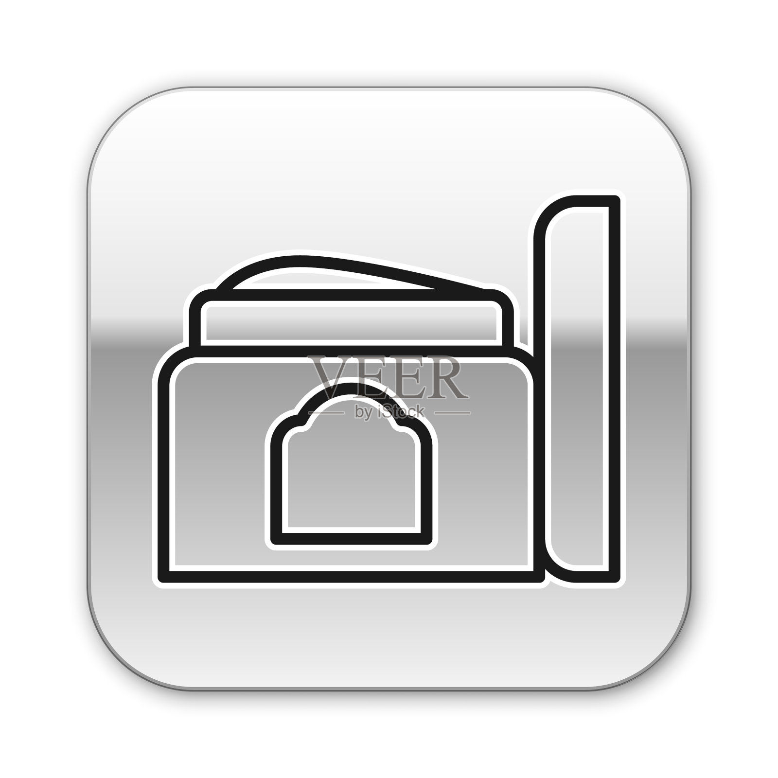 黑色线霜或乳液化妆品管图标图标素材