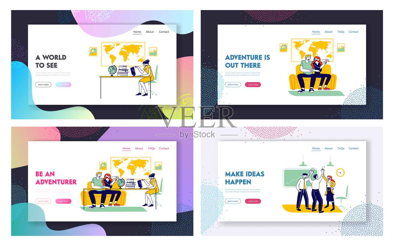 旅行社服务网站登陆页面设置设计模板素材