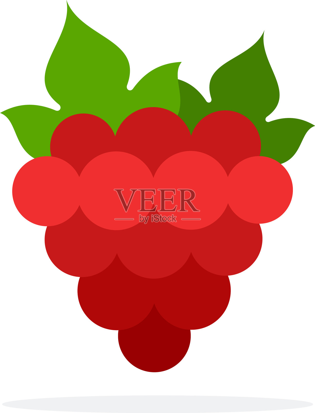 一串带叶子的红葡萄设计元素图片