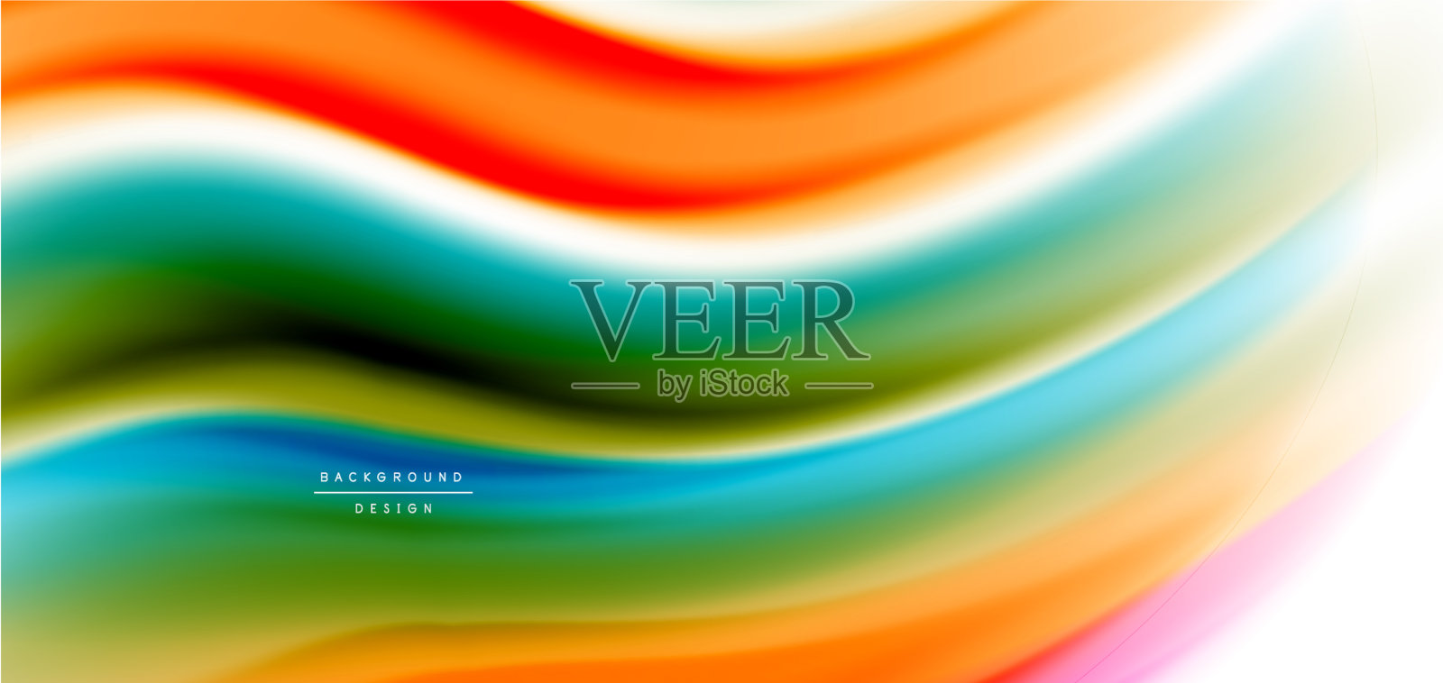 丝滑的线条上的白色液体液体的颜色插画图片素材