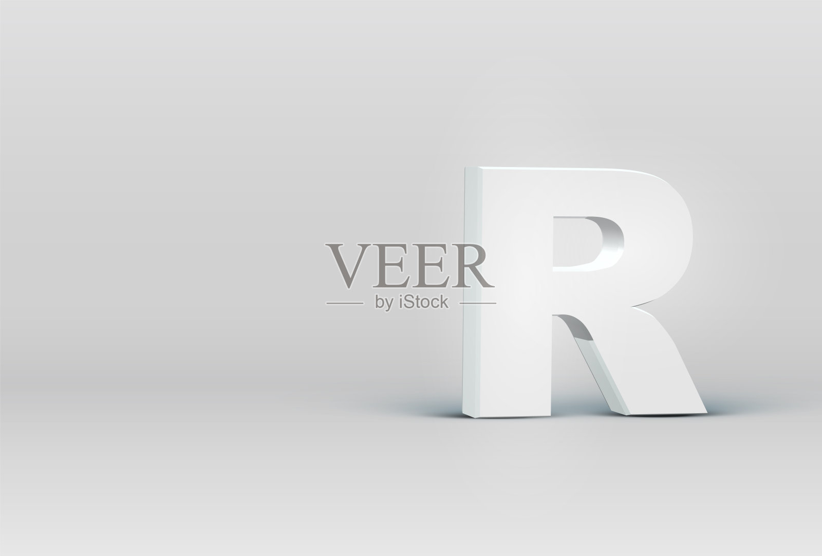 高详细的3D字体字符，矢量插图设计元素图片