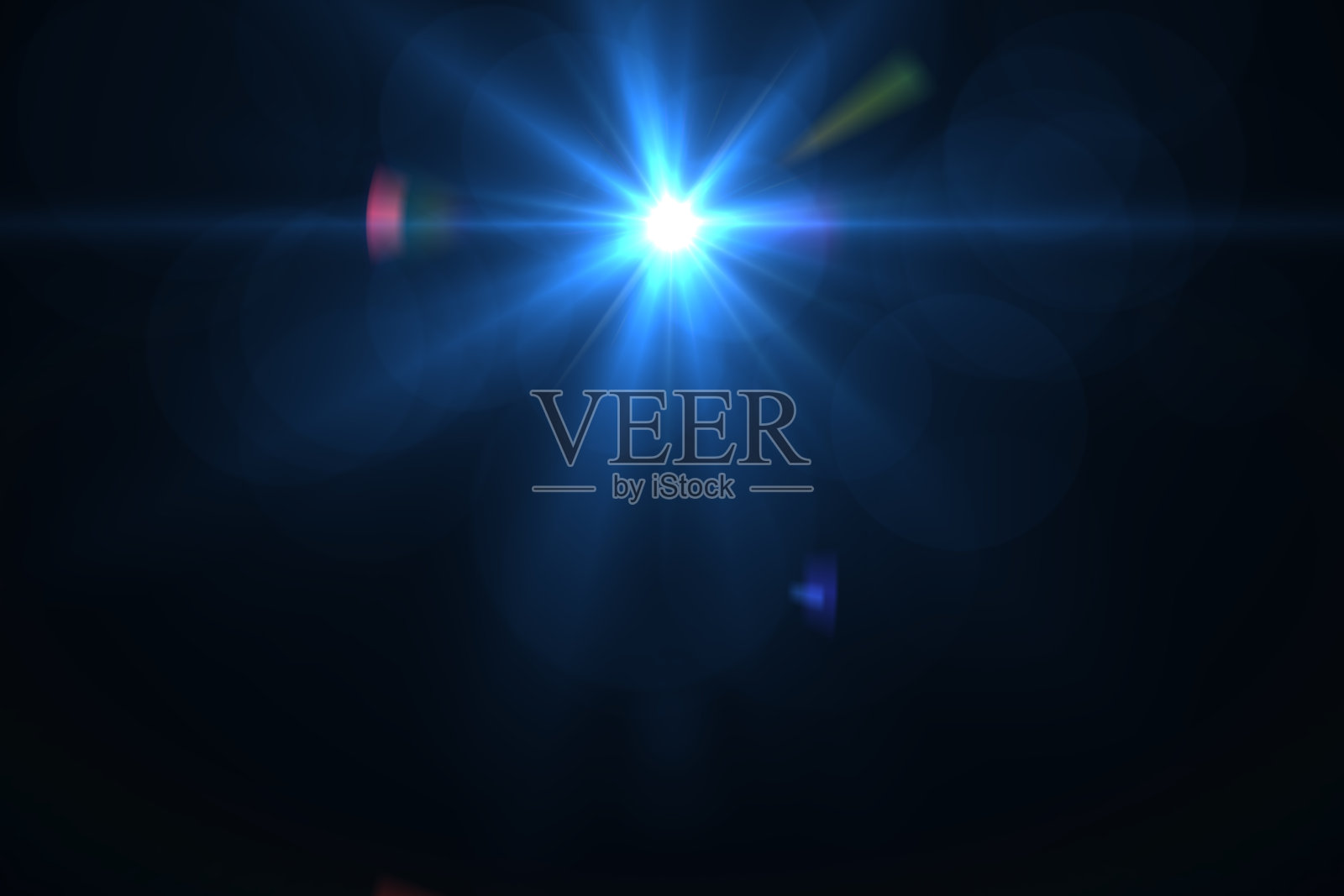 闪光灯和镜头光晕插画图片素材