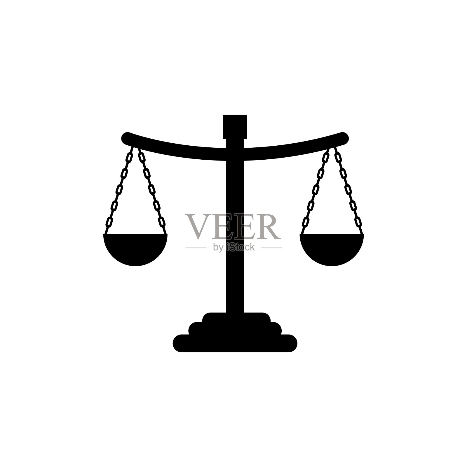 尺度正义图标，标志孤立在白色背景图标素材