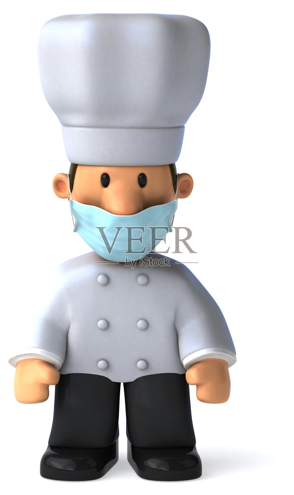 3D插图的卡通厨师照片摄影图片