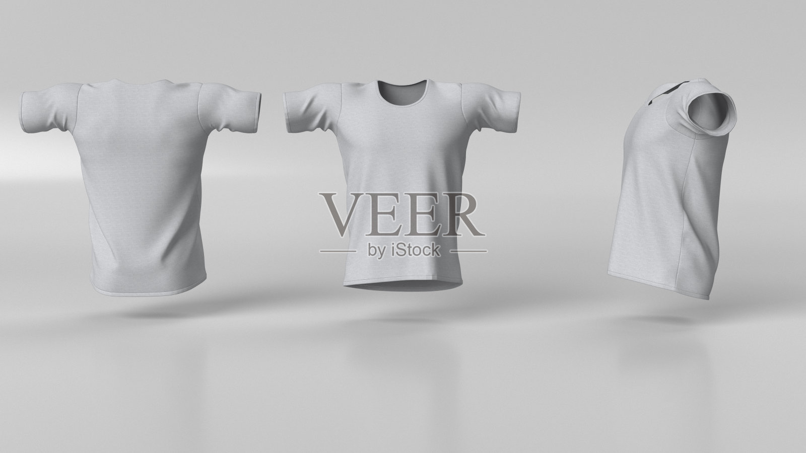 男士T恤干净的空模板，样板设计，标志照片摄影图片