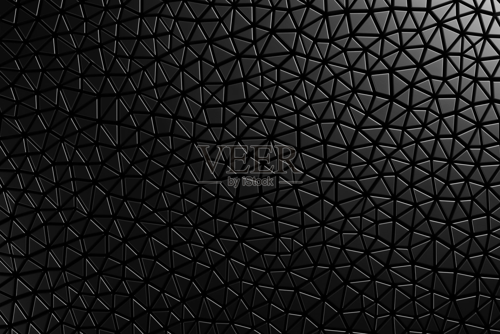 3D无缝图案不对称和几何形状的皮革背景，黑色的明暗梯度。照片摄影图片