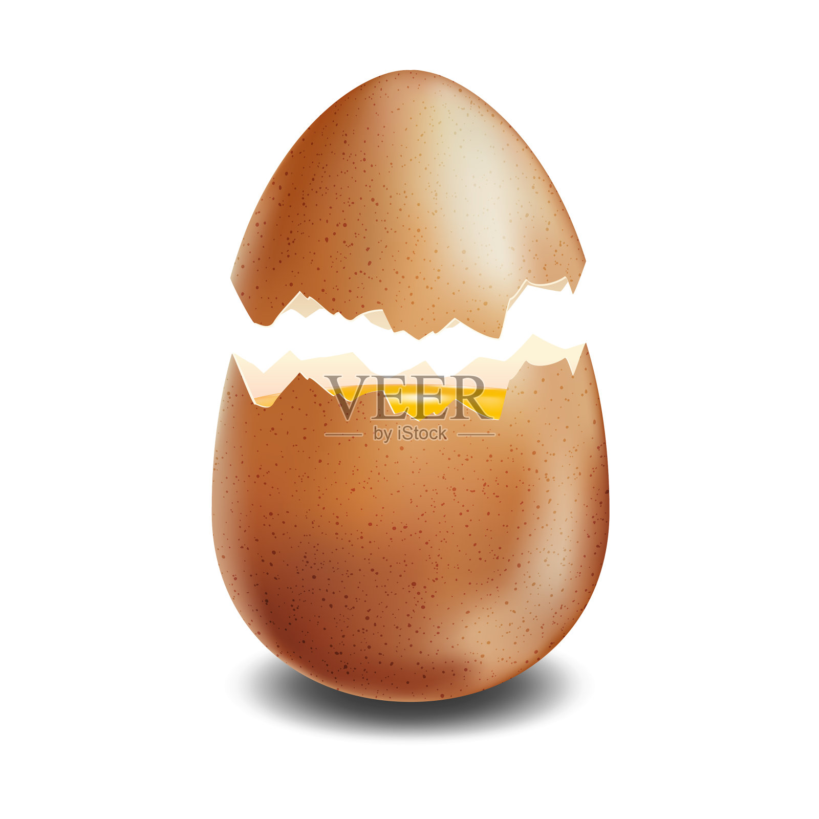 白色背景上的棕色破蛋设计元素图片