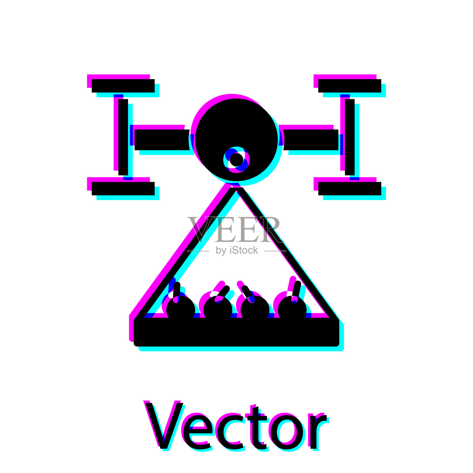 黑色智能农场与无人机控制收集插画图片素材