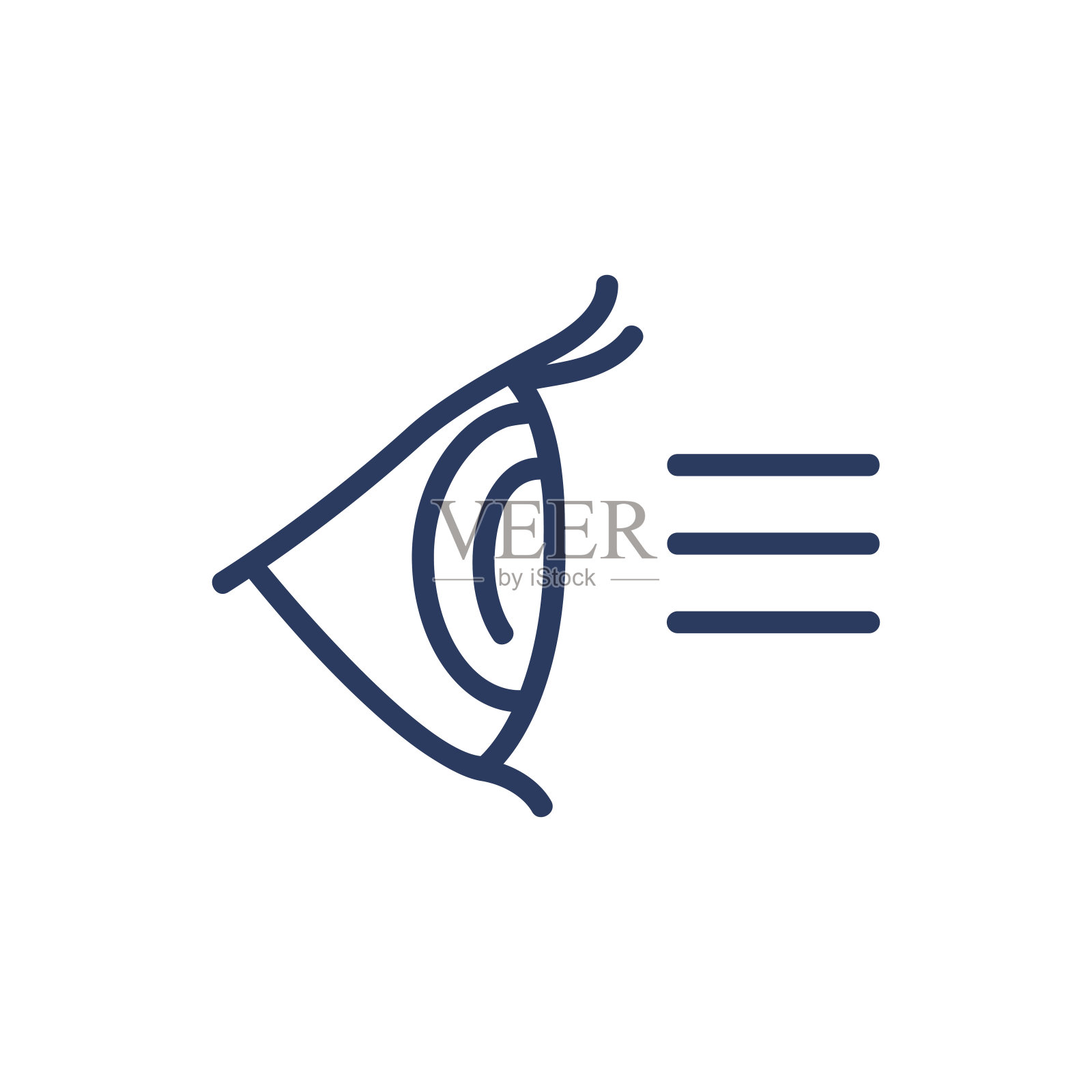 视觉距离细线图标插画图片素材