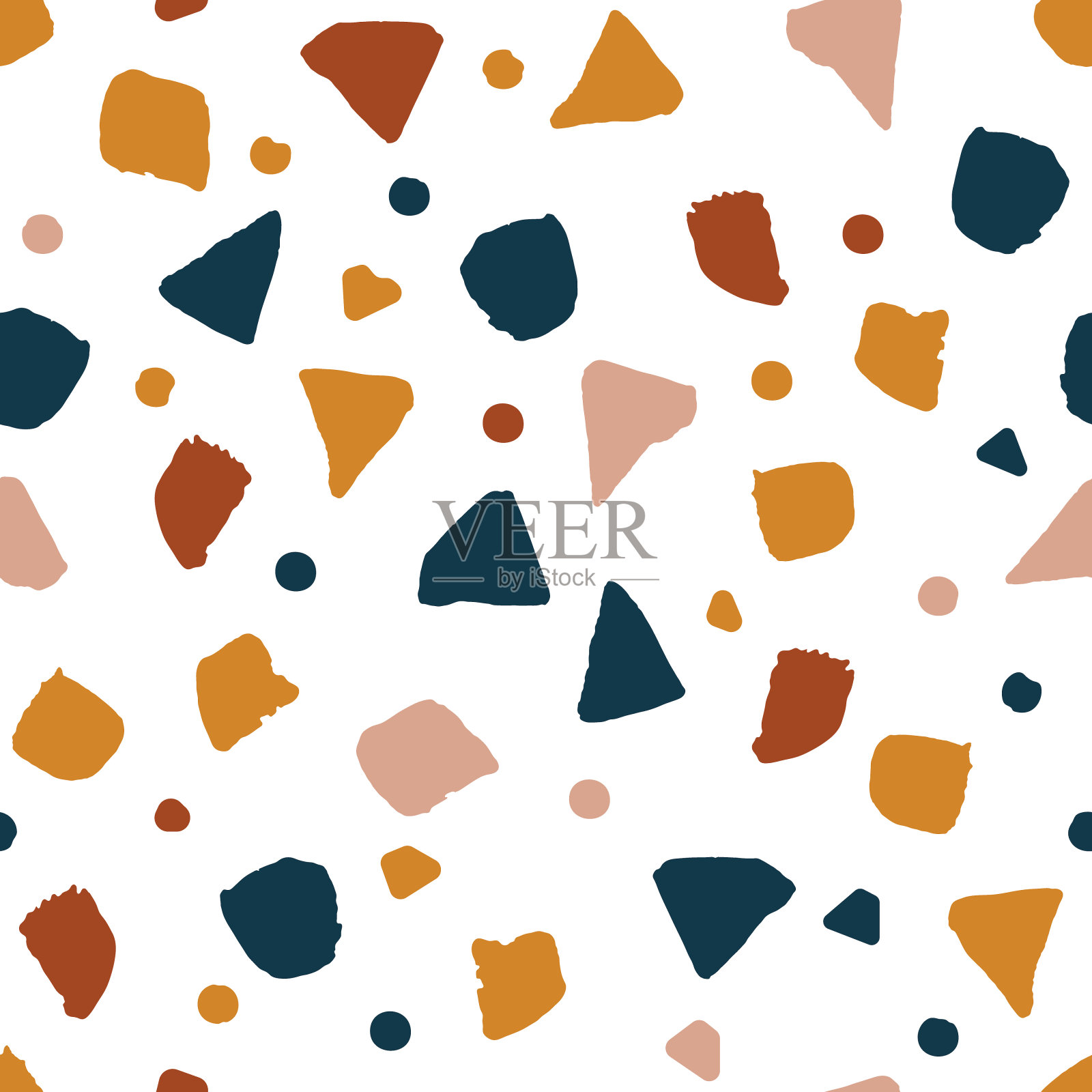 矢量彩色无缝模式在波西米亚风格插画图片素材