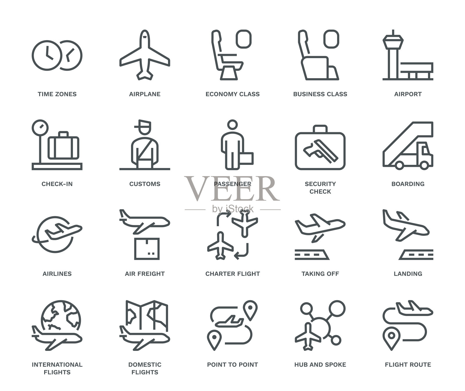 航空旅行图标图标素材
