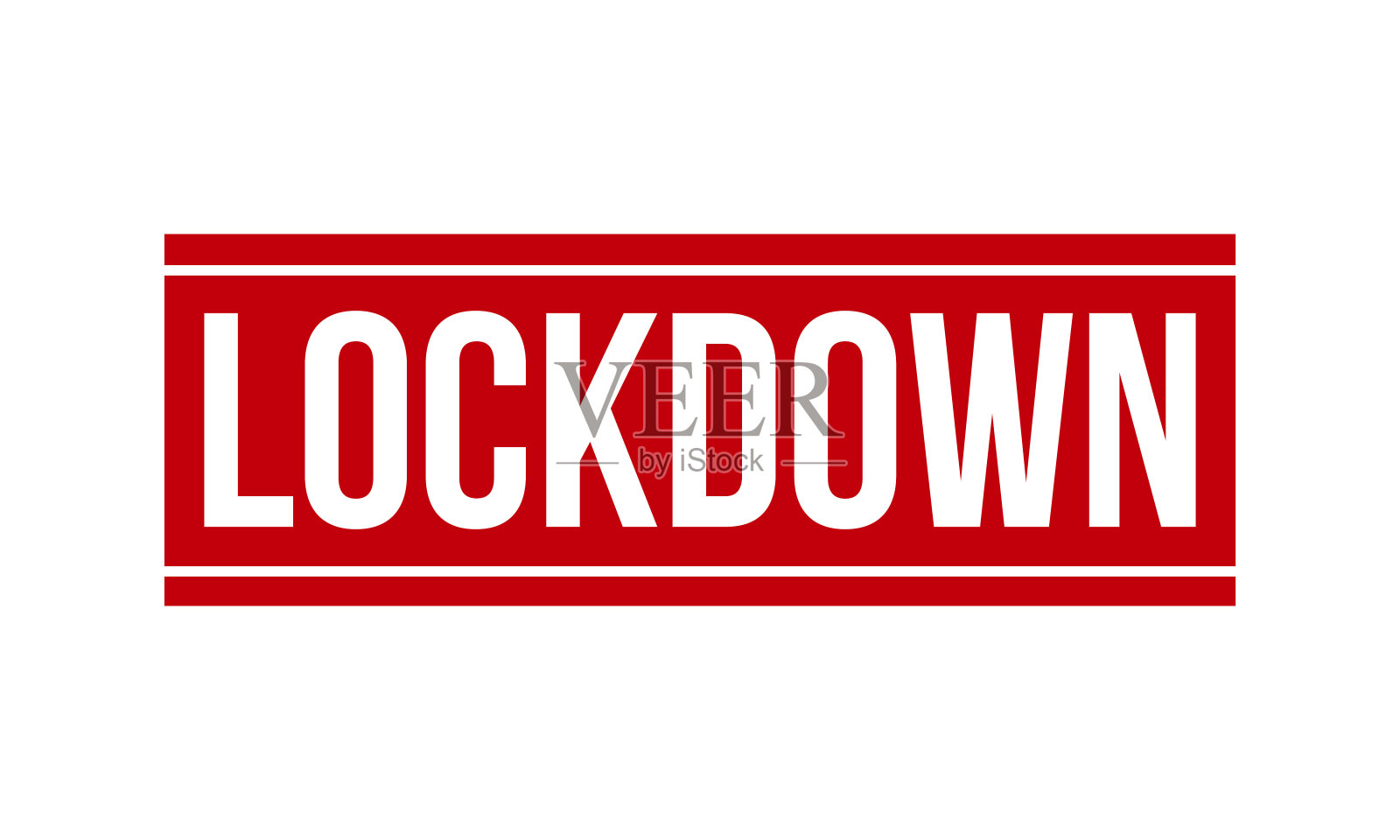 锁定橡皮图章。红色锁定橡胶垃圾邮票印章矢量插图-矢量插画图片素材