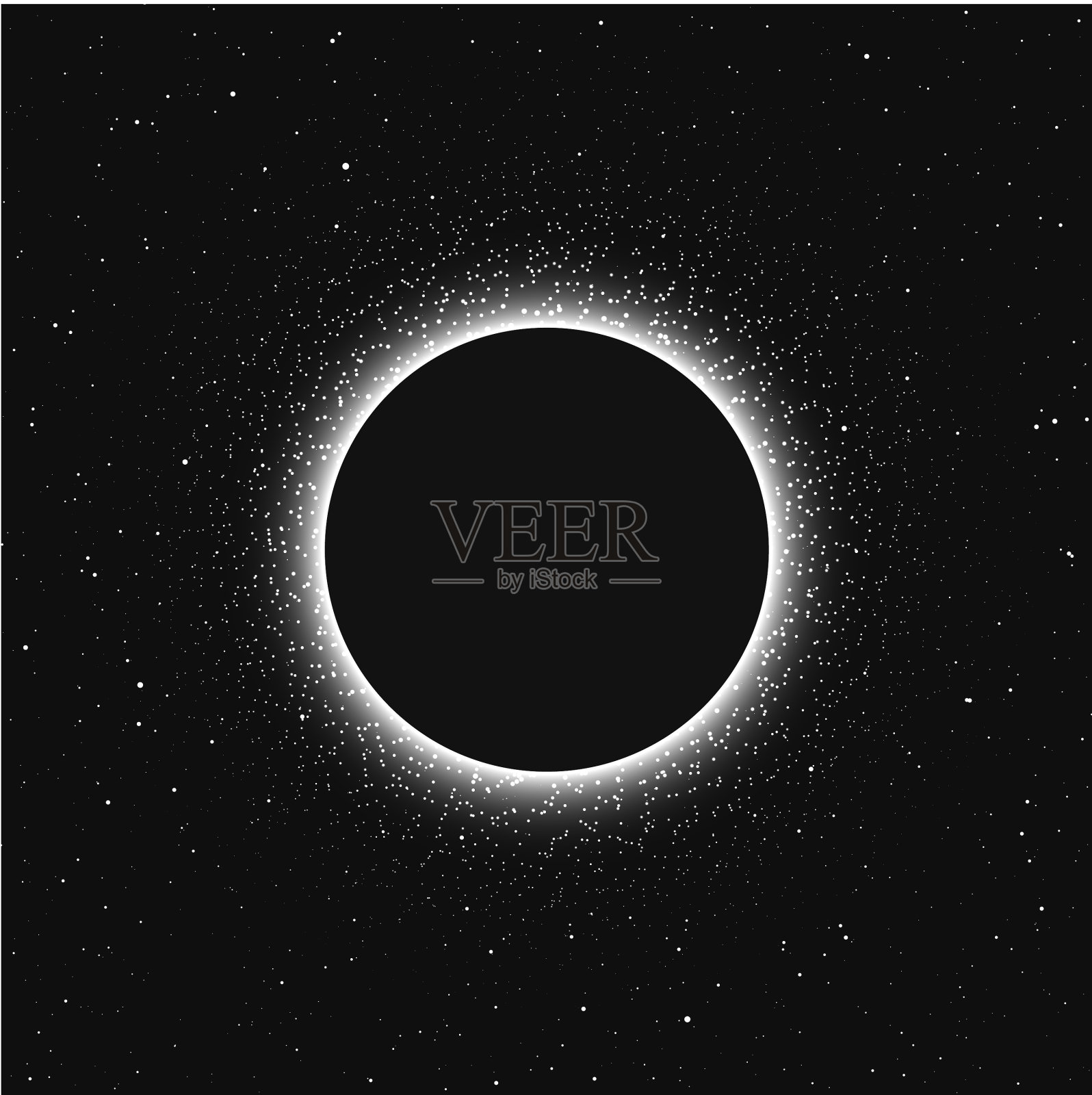 月蚀孤立在黑暗的背景魔法插画图片素材