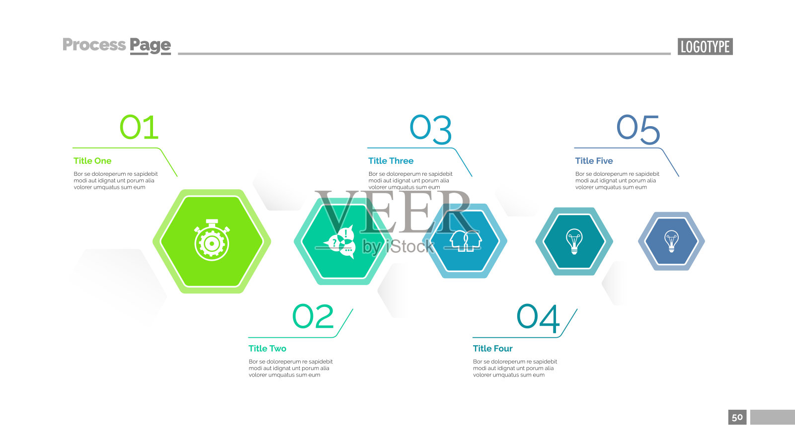 时间轴与选项幻灯片模板插画图片素材