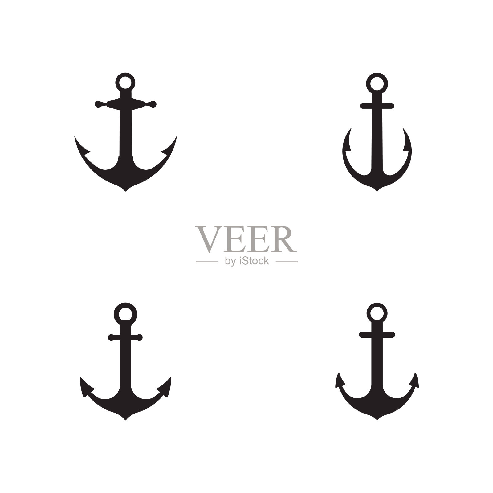 锚图标标志模板矢量插图插画图片素材