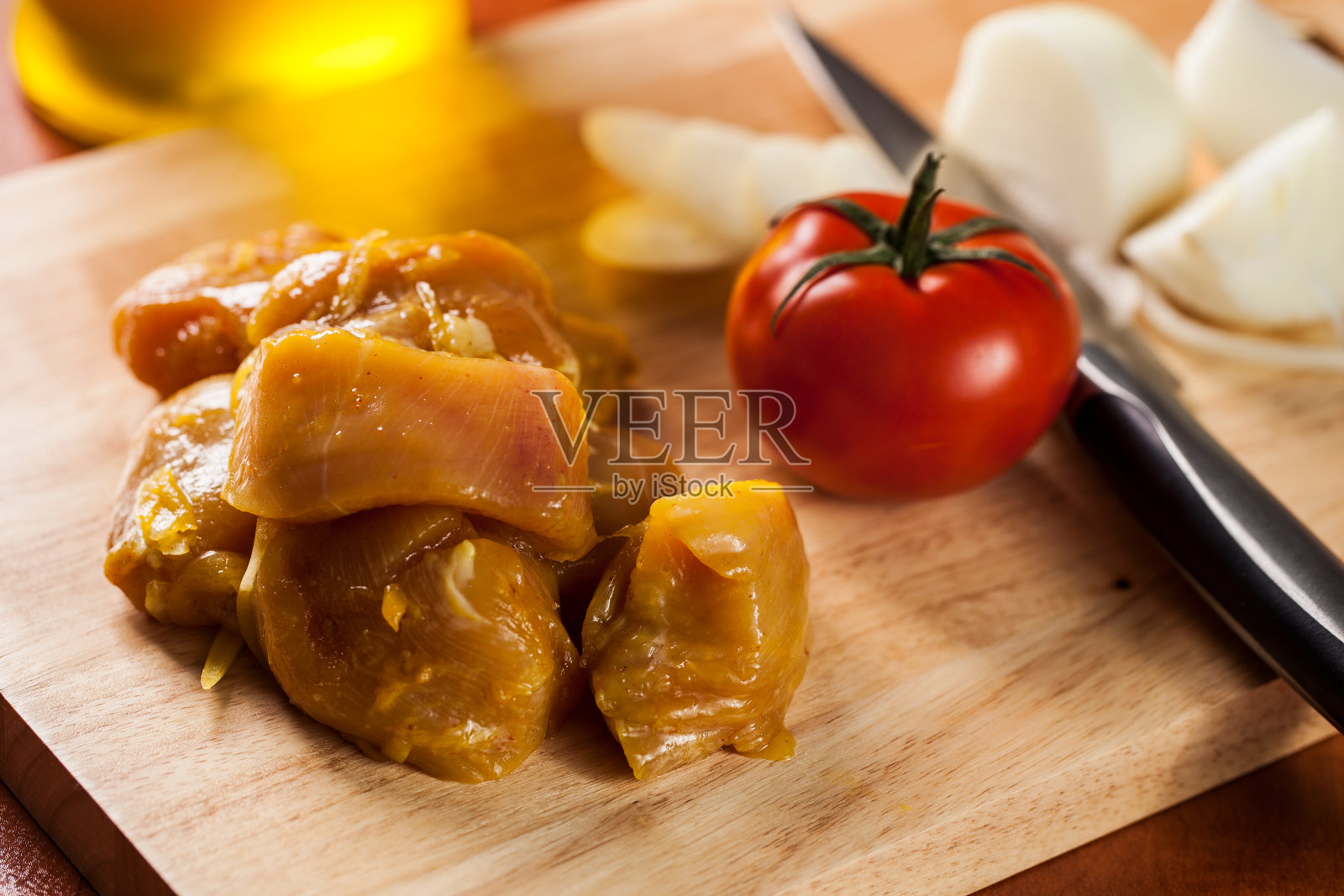 腌制鸡肉照片摄影图片