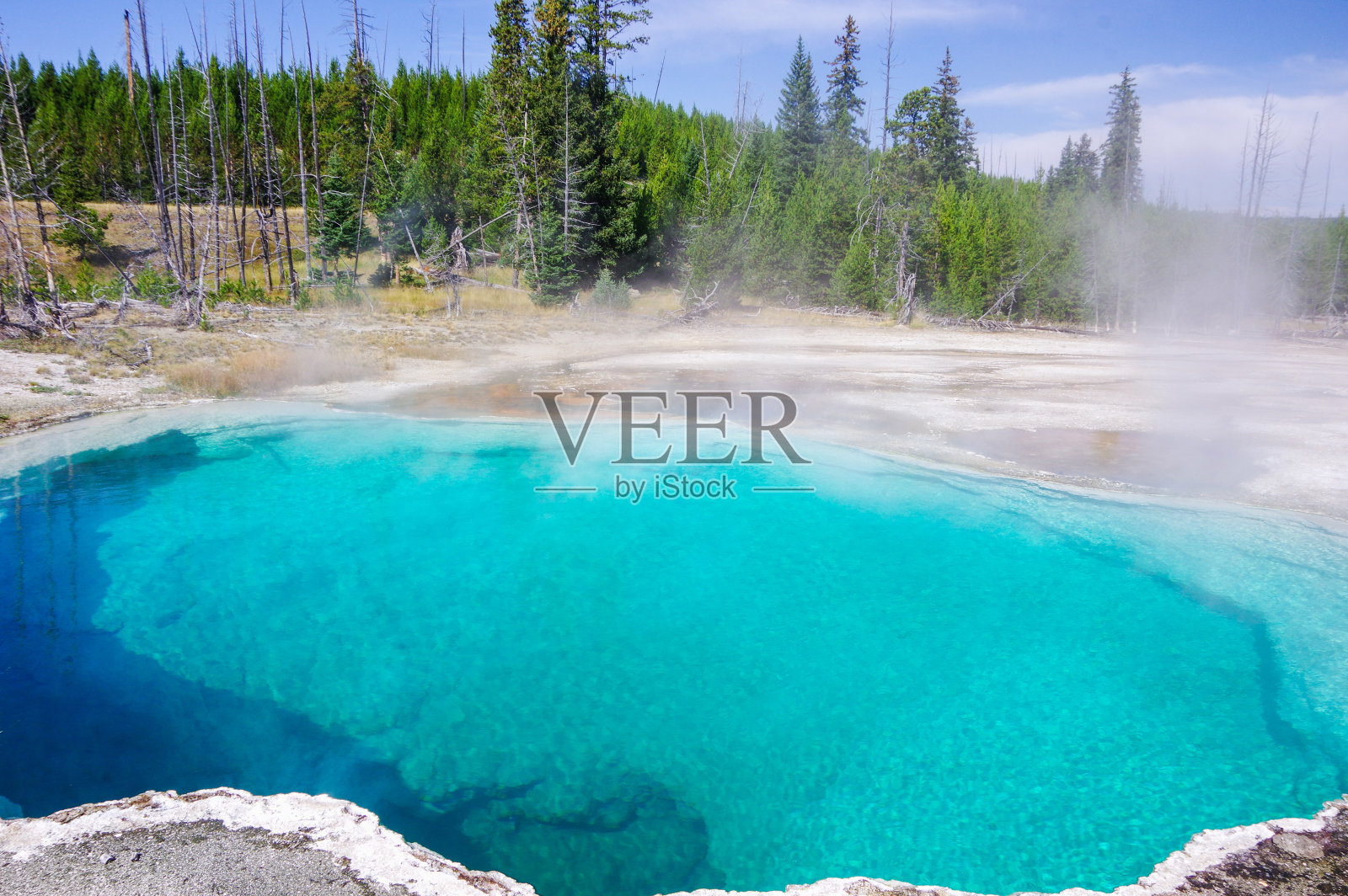 深渊池，西拇指俯瞰环径照片摄影图片