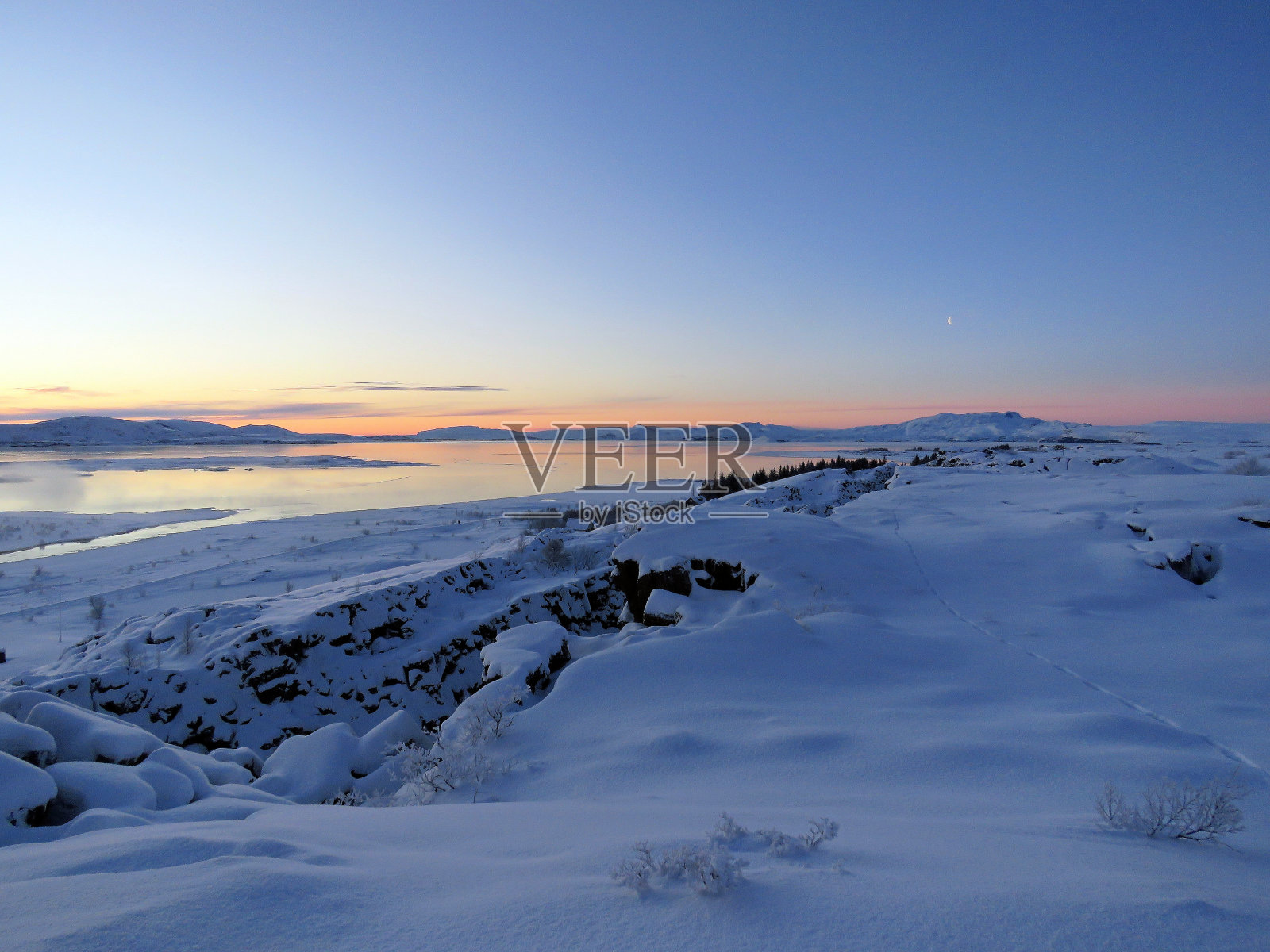 冰岛的冬天场景照片摄影图片