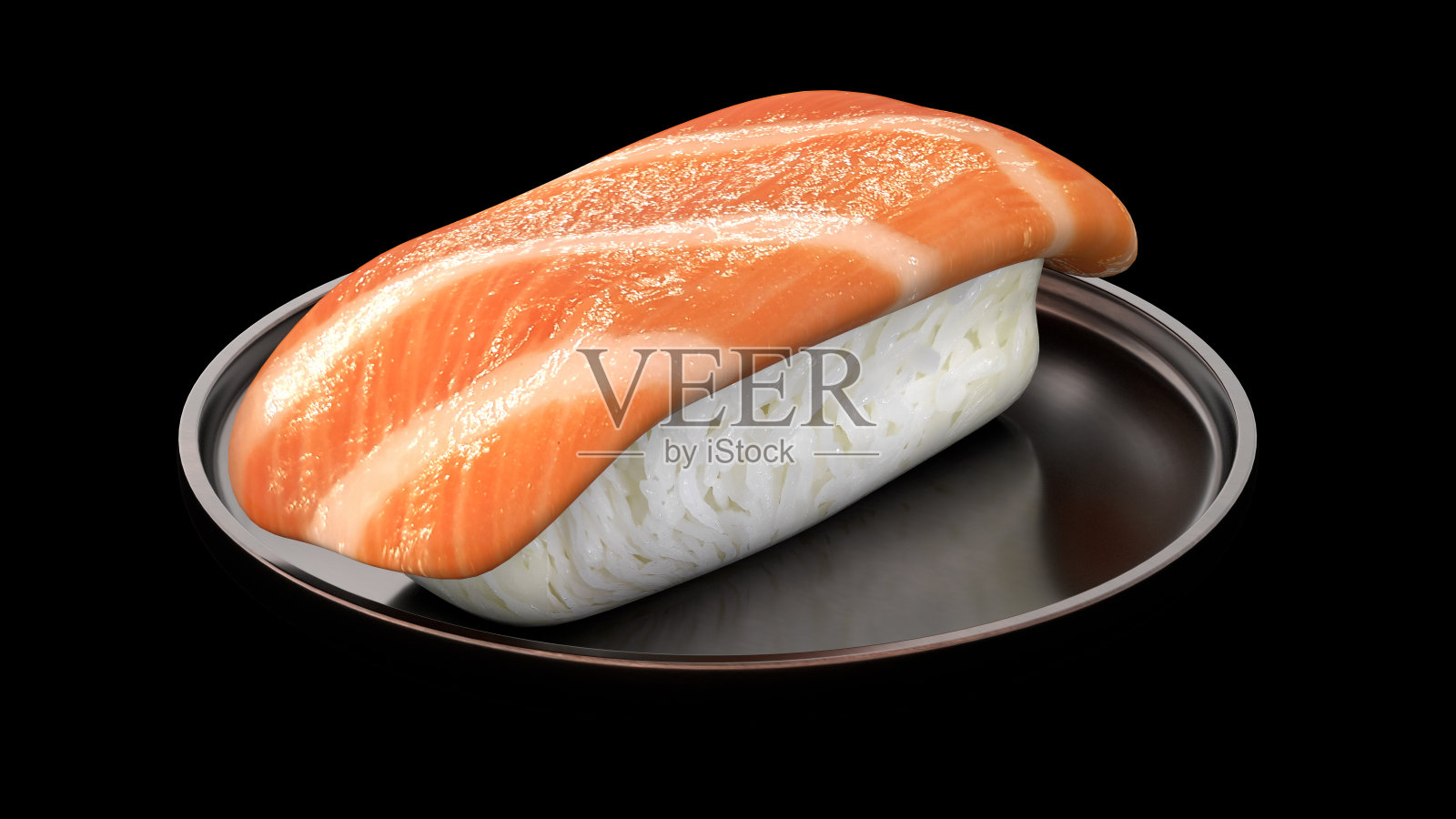 寿司卷日式食物的3d渲染照片摄影图片