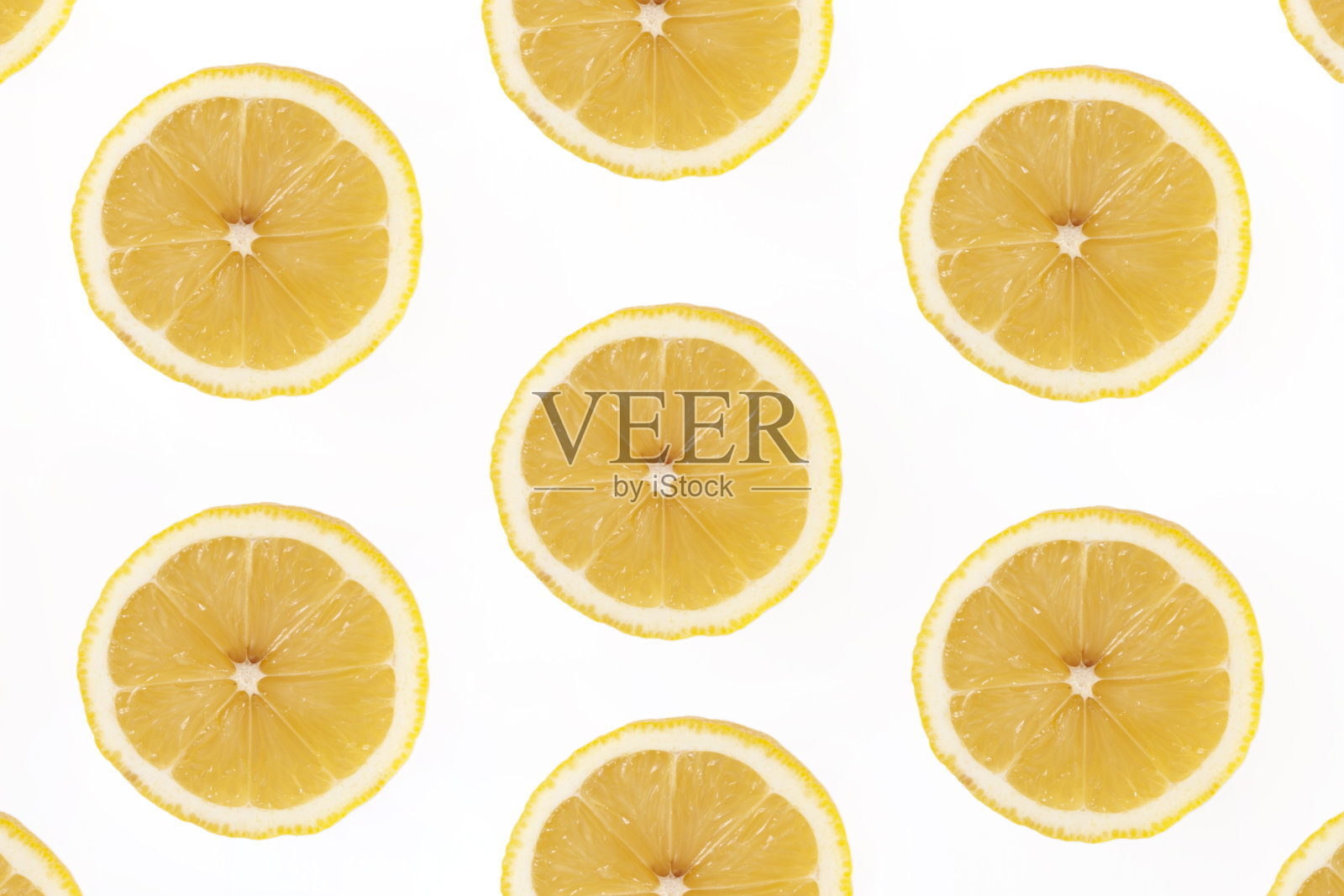 柠檬孤立在白色背景上。集合照片摄影图片