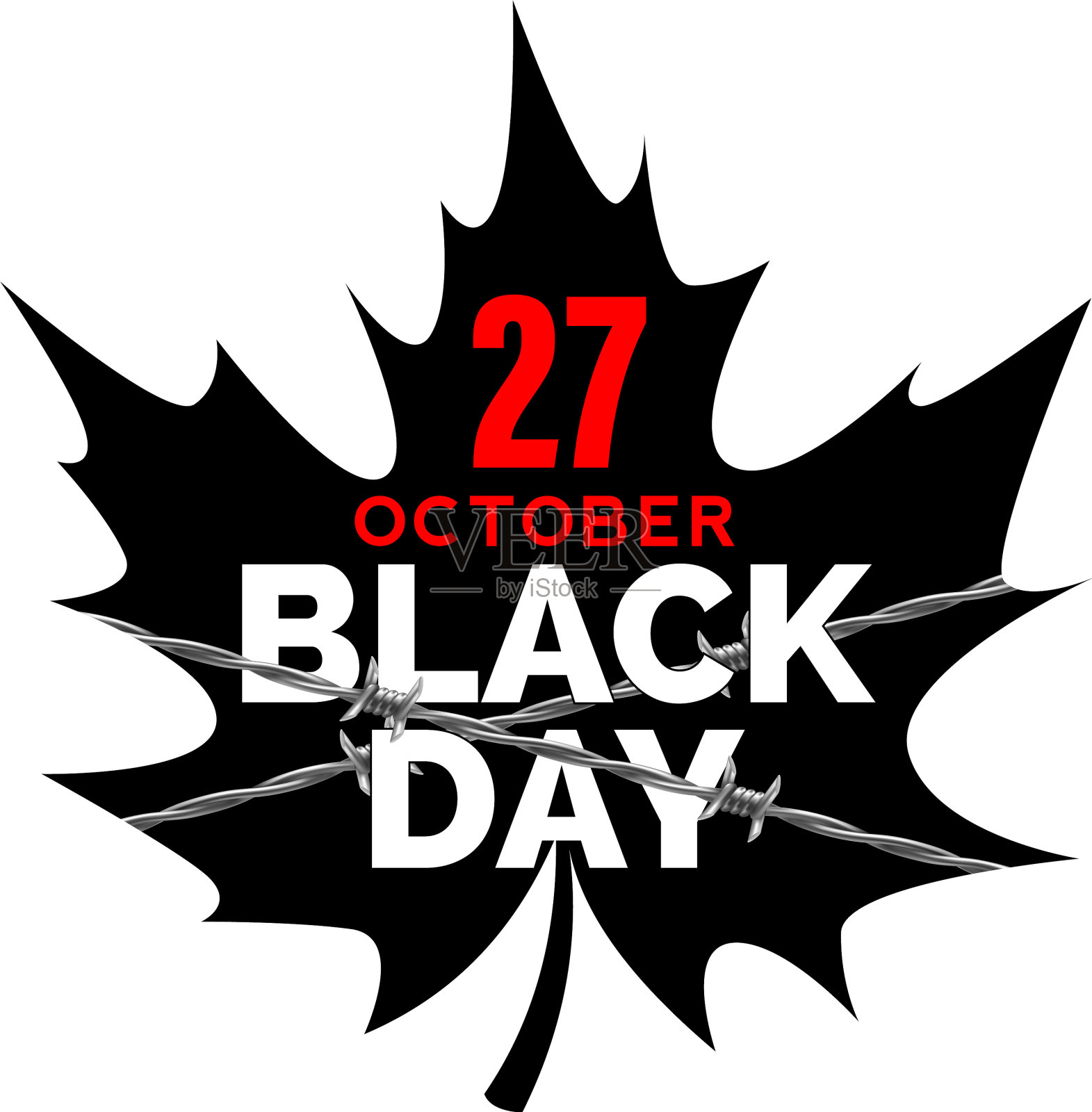 10月27日-克什米尔黑色日插画图片素材