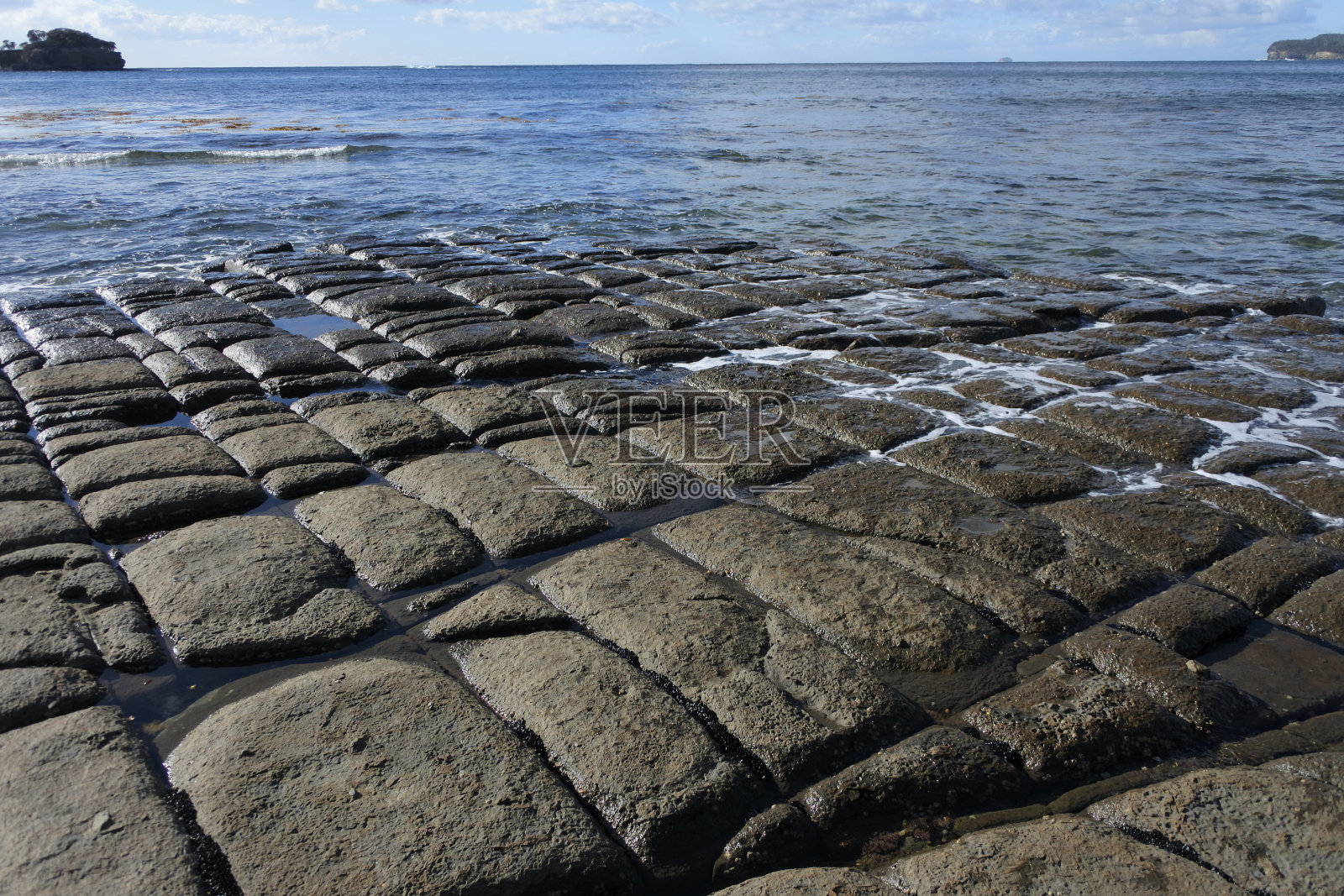 澳大利亚塔斯马尼亚岛塔斯曼半岛的镶嵌式人行道照片摄影图片