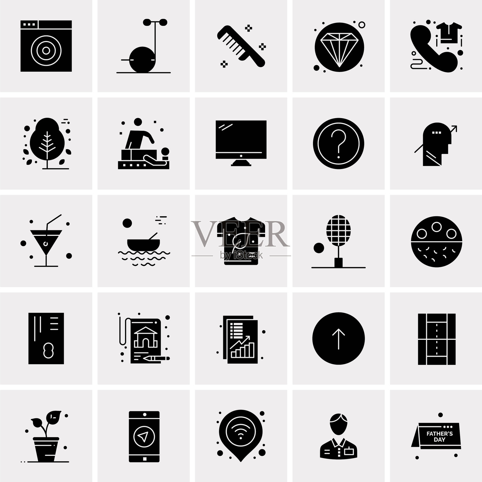 设置25个通用业务图标图标素材