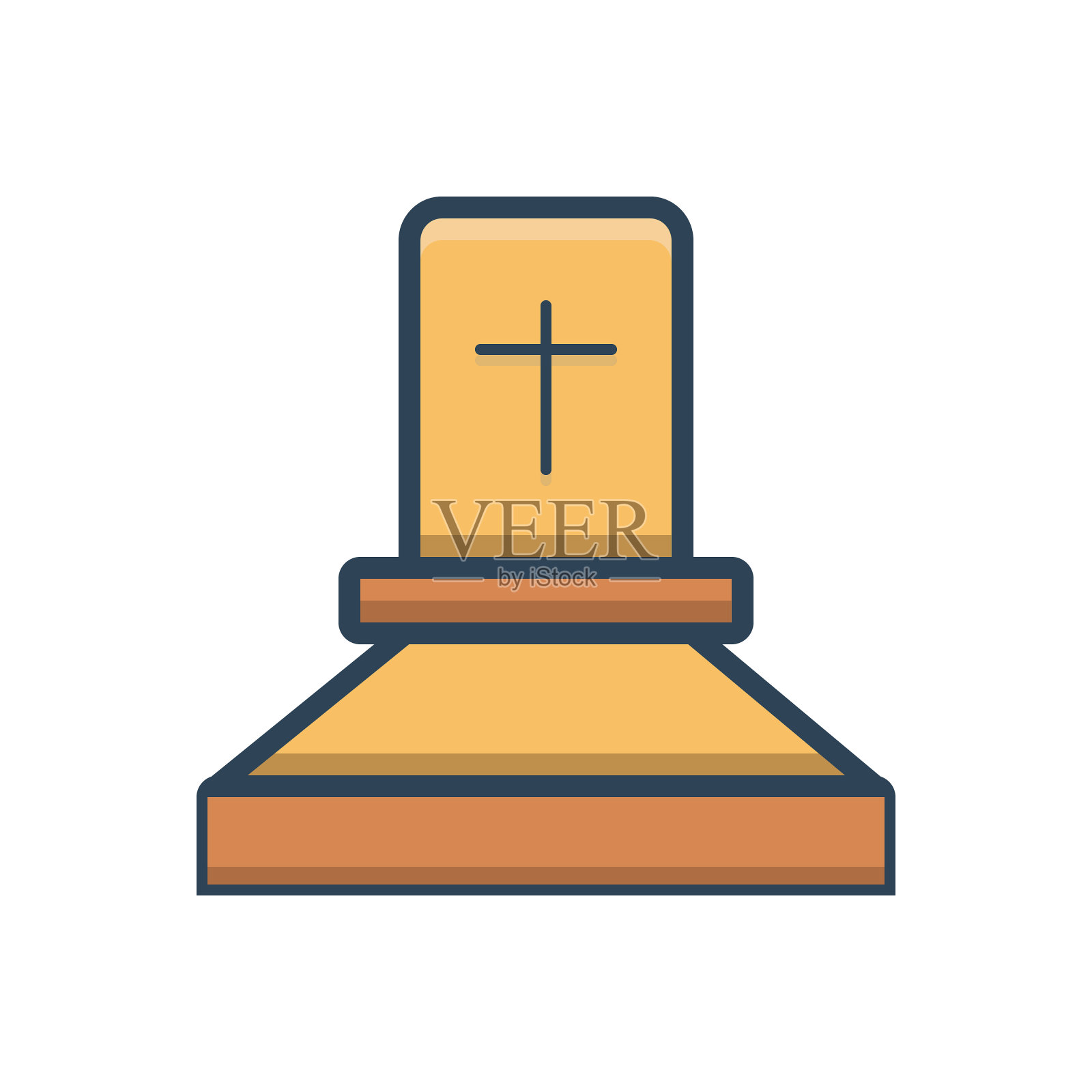 死亡的坟墓插画图片素材