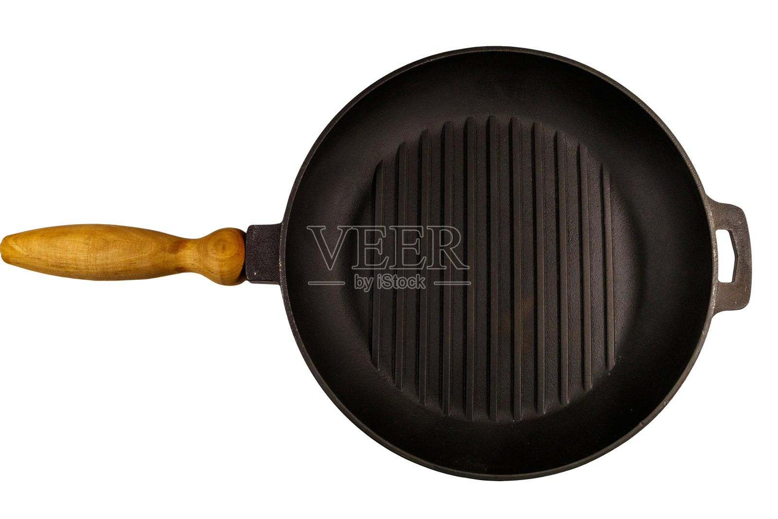 空的铸铁烤盘孤立在白色背景上照片摄影图片