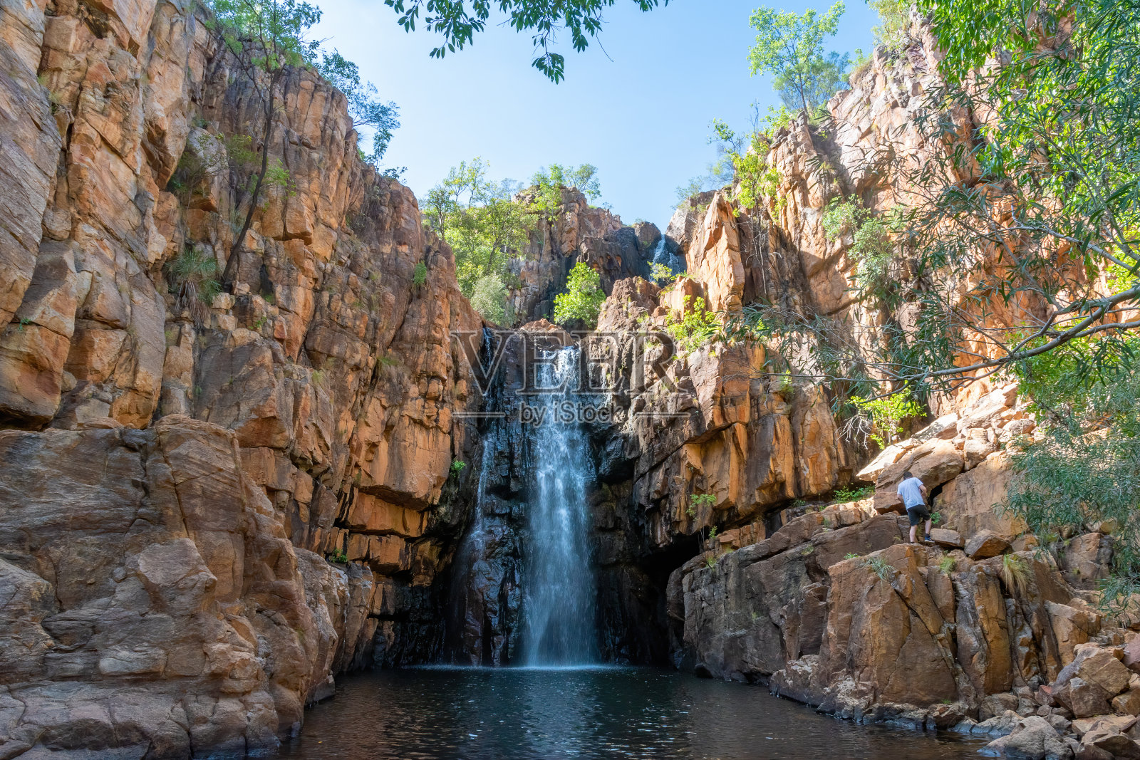 南岩洞在凯瑟琳峡谷，北领地，澳大利亚照片摄影图片