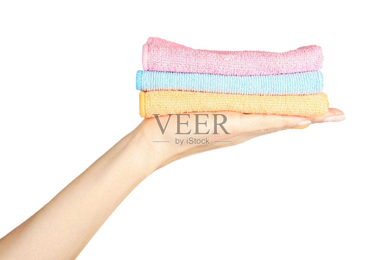 颜色的抹布。照片摄影图片