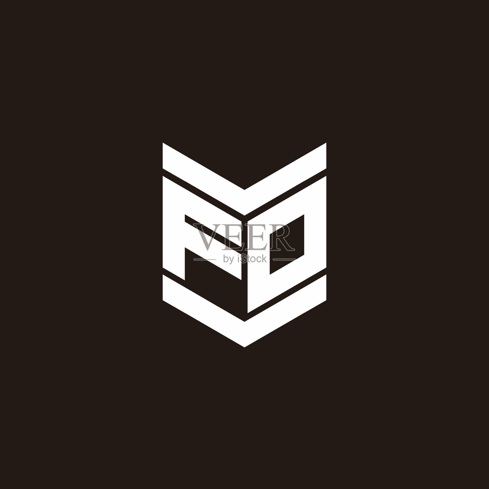 标志字母字母组合与会徽风格插画图片素材