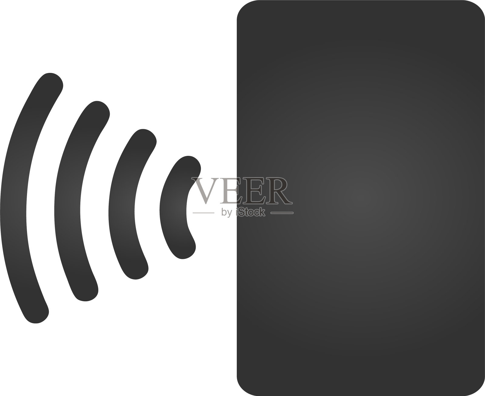 NFC支付pos终端确认无接触图标素材