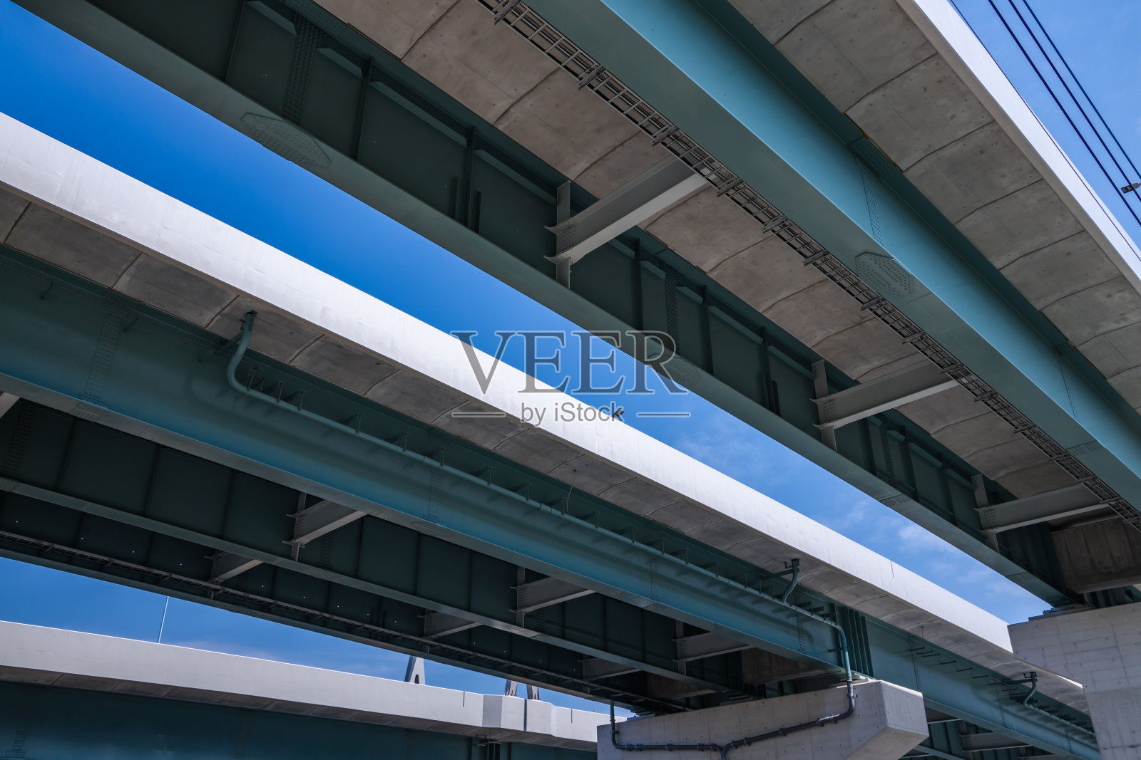 蓝天高架桥，高速公路照片摄影图片